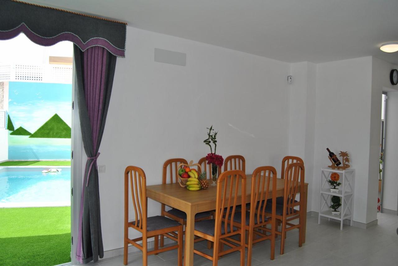 Big Villa Tauro With Private Heated Saltwater Pool & Jacuzzi & Bbq & Game Room & Arcade Games Mogán Kültér fotó